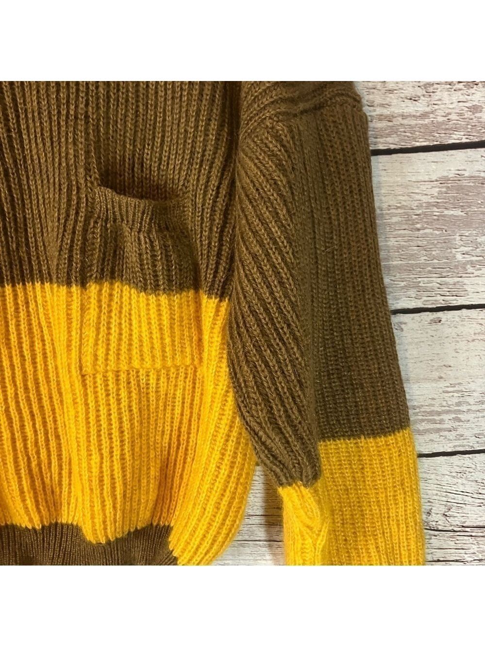 TACH Ribbed Long Sleeve Color Block Long Sleeve Sweater - Picture 4 of 10
